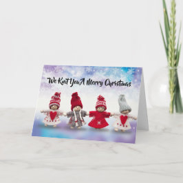 Wir haben dir eine frohe Weihnachtskarte Strick Feiertagskarte
