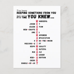 Wir haben ein Baby - Einzigartiges Baby-Reveal Postkarte