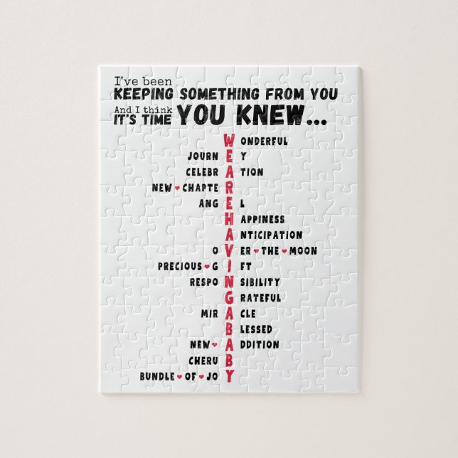 Wir haben ein Baby - Einzigartiges Baby-Reveal Puzzle (Vertikal)