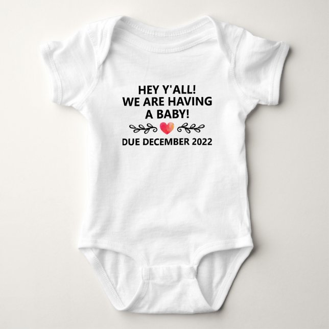 Wir haben ein Baby Strampler (Vorderseite)