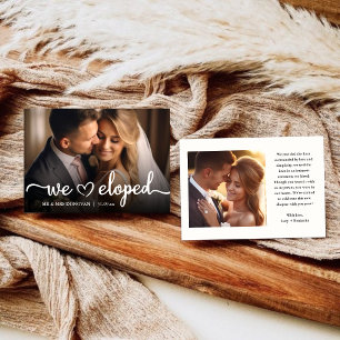 Wir haben ein elegantes Script-Hochzeitsfest-Foto  Ankündigung