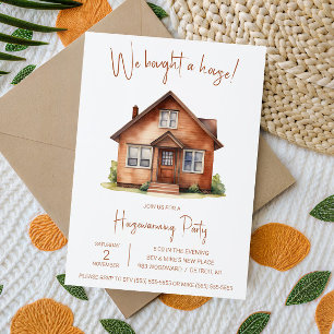 Wir haben ein Haus gekauft! Hübsche Aquarell-Haus- Einladung