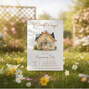 Wir haben ein Haus gekauft! Hübsche Aquarell-House Einladung