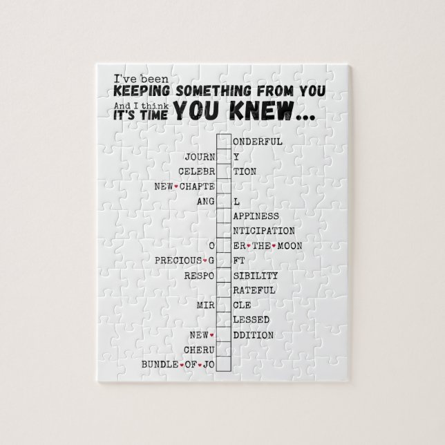 Wir haben ein kleines Puzzle - komplett und offen. (Vertikal)