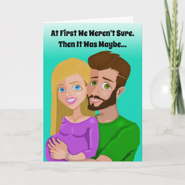 Wir haben eine Baby-Grußkarte Dankeskarte (Vorderseite)