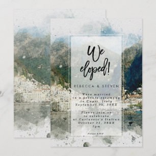 Wir haben eine Einladung zur Hochzeit in Aquarellf
