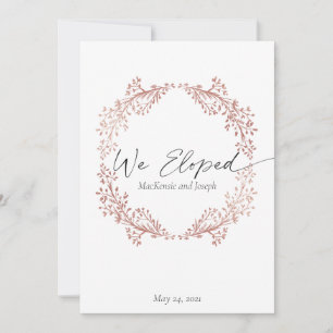 Wir haben eine elegante Rose Gold Hochzeit Ankündi Ankündigung