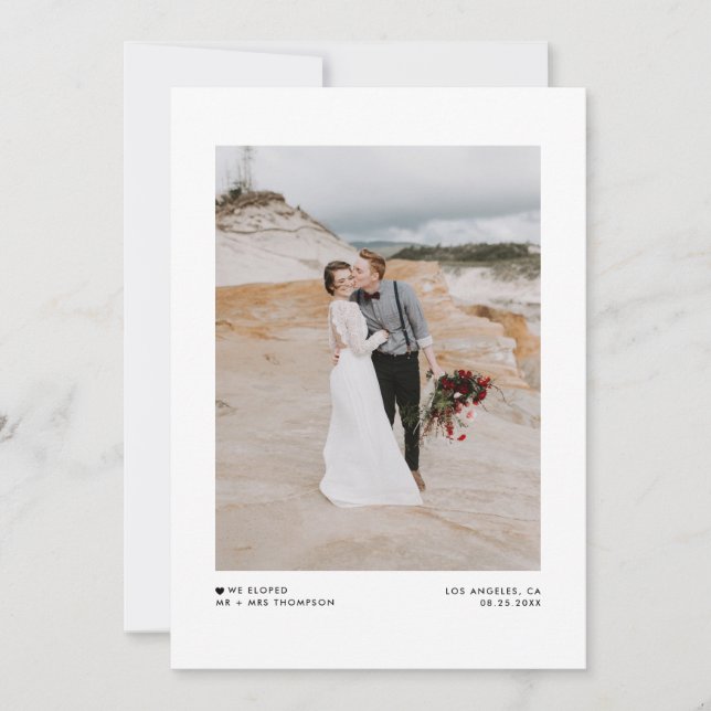 Wir haben eine moderne Minimalistische Schwarze Fo Ankündigung (Vorderseite)