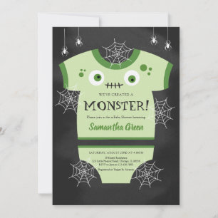 Wir haben eine Monster-Baby-Party erstellt Einladung
