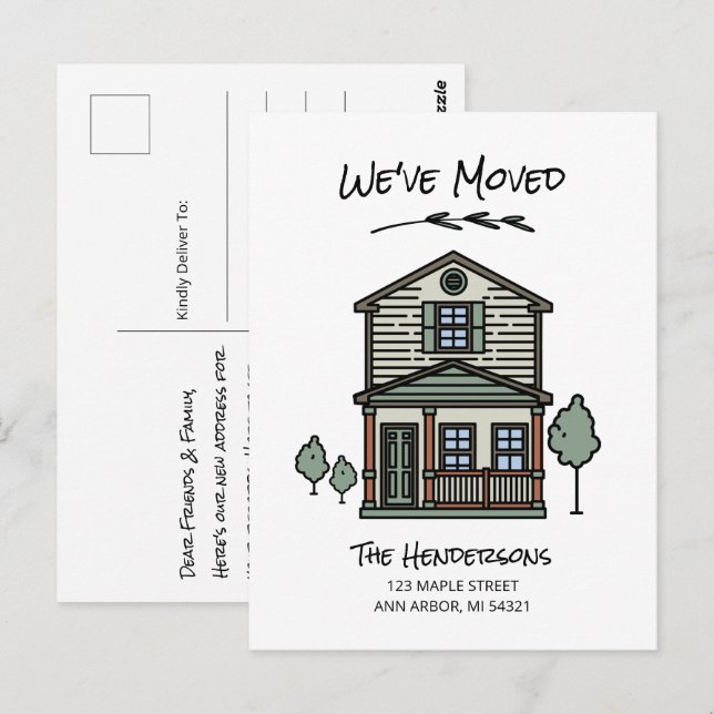 Wir haben eine neue Ankündigung über Zuhause-Movin Postkarte (Vorne/Hinten)