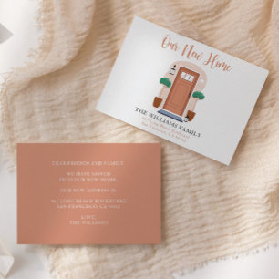 Wir haben eine neue Ankündigungskarte für Zuhause- Dankeskarte