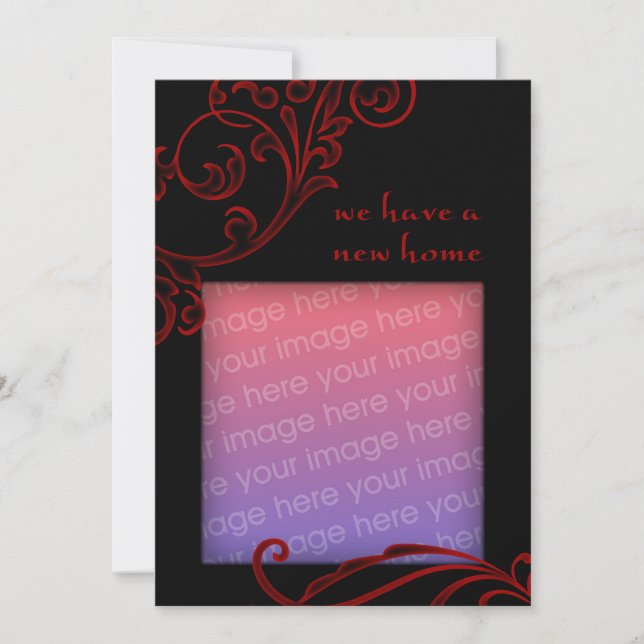 wir haben eine neue Zuhause : dunkel geblüht Ankündigung (Vorderseite)