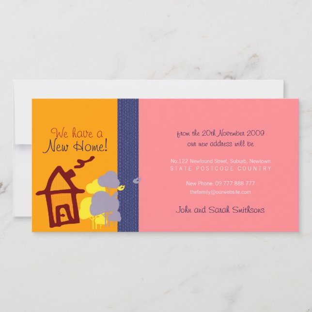 Wir haben eine neue Zuhause-Foto-Karte Ankündigung (Vorderseite)