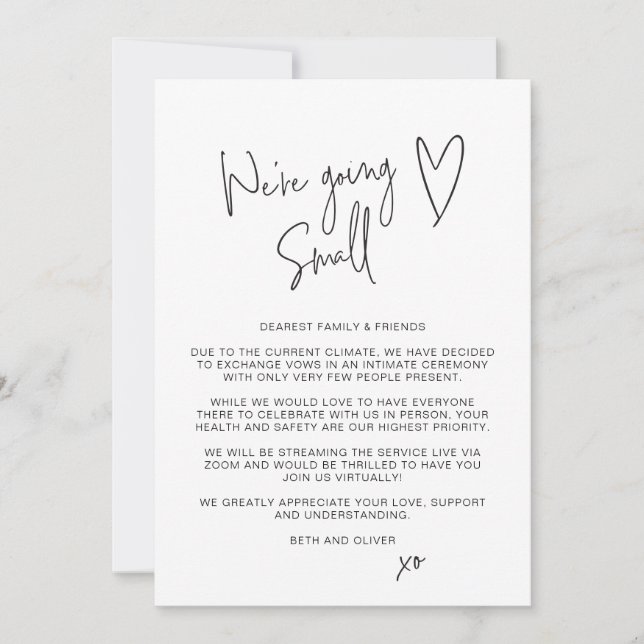 Wir haben einen kleinen, heruntergekommenen Script Ankündigung (Vorderseite)