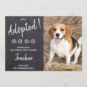 Wir haben einen neuen Hund für Haustiere Adoptiert Einladung