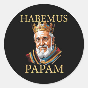 Wir haben einen Papst_Habemus Papam 2025 Vatikan L Runder Aufkleber