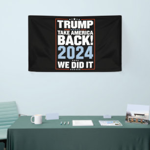 Wir haben es geschafft Trump USA-Flagge Präsident Banner