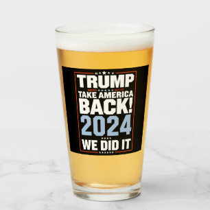 Wir haben es geschafft Trump USA-Flagge Präsident  Glas
