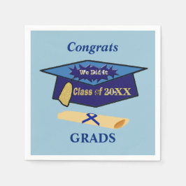 Wir haben es Klasse Blues Abschluss Hat Serviette