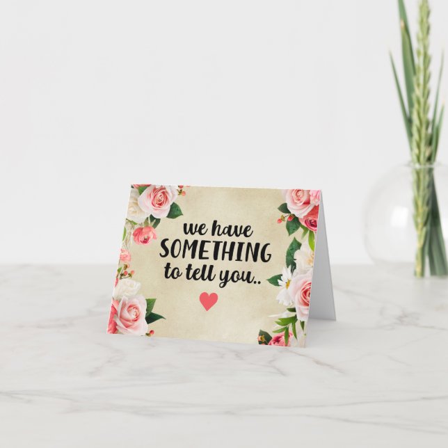 Wir haben etwas, das Ihnen sagt Karte (Vorderseite)