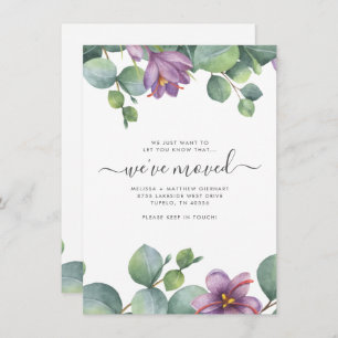 Wir haben Eukalyptus-Foliage verschoben Ankündigung