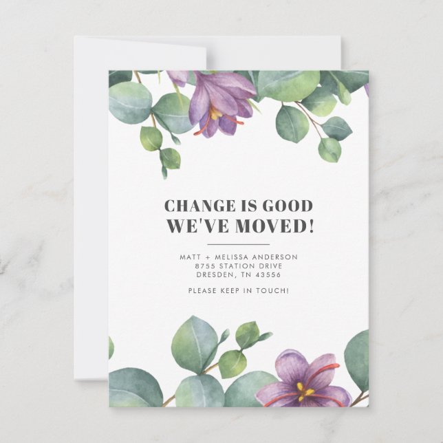 Wir haben Eukalyptus Greenery Moving (Vorderseite)