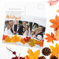 Wir haben Fall Leaf neu verheiratet Foto Collage W