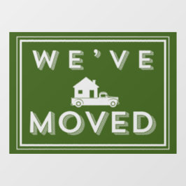 Wir haben Fensterklammern verschoben Fensteraufkleber