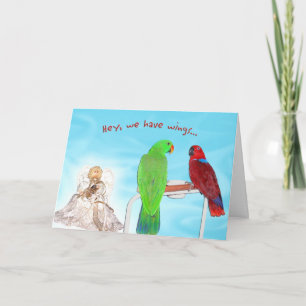 Wir haben Flügel Feiertagskarte