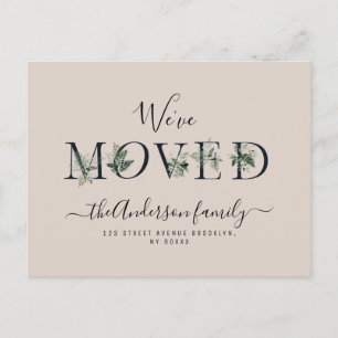 Wir haben Foliage Buchstaben verschoben Neue Zuhau Postkarte