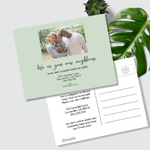 Wir haben Foto Postcard verschoben - Hallo neue Na Postkarte