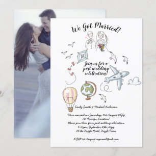 Wir haben geheiratet - Fotografie Hochzeitsempfang Einladung