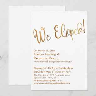 Wir haben gepflückt! Hochzeitsfeier für Gold und W Einladung