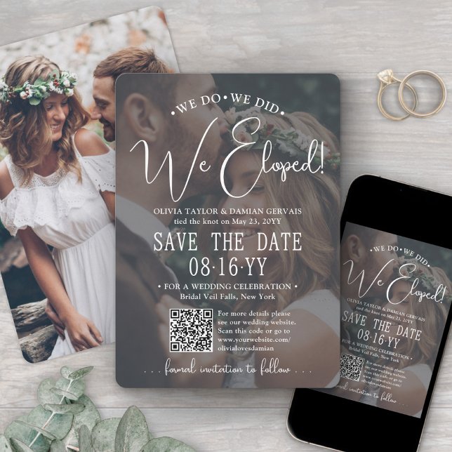 Wir haben gepflückt! QR Code Foto Overlay Hochzeit Save The Date (Von Creator hochgeladen)