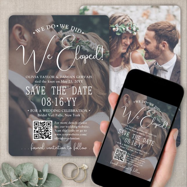 Wir haben gepflückt! QR Code Foto Overlay Hochzeit Save The Date (Von Creator hochgeladen)