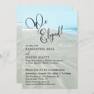 Wir haben gepflückt! Rippled Sand Aqua Water Beach Einladung