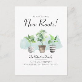 Wir haben gepottete Pflanze in Bewegung gesetzt Ankündigungspostkarte