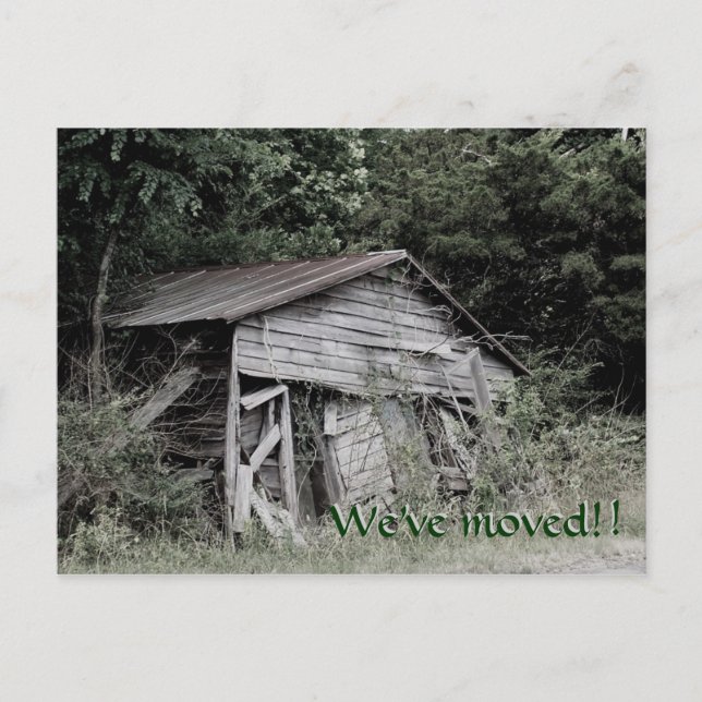 "Wir haben gewechselt" Postkarte "Adresswechsel" (Vorderseite)