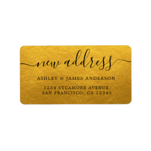Wir haben Gold New Address Label verschoben Adressaufkleber