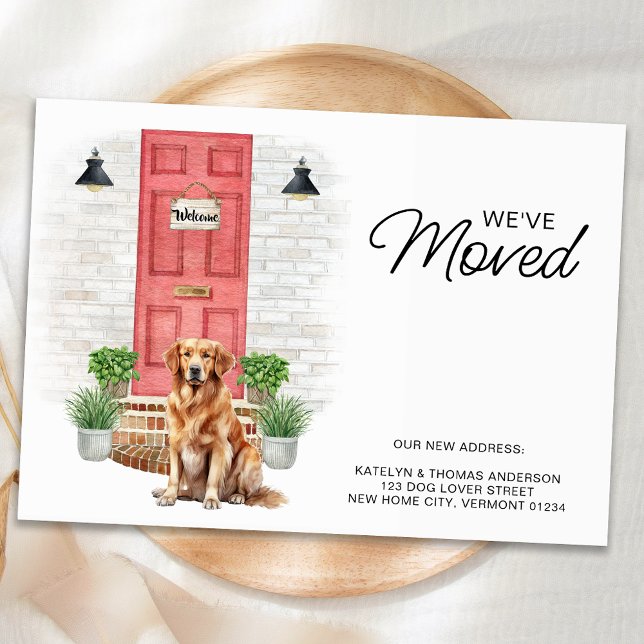 Wir haben Golden Retriever Red Door Moving Ankündigung (Von Creator hochgeladen)