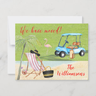 Wir haben Golf Beach Budget FLAT Move verschoben Ankündigung