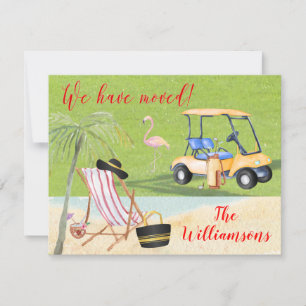 Wir haben Golf Beach Budget FLAT Move verschoben Ankündigung