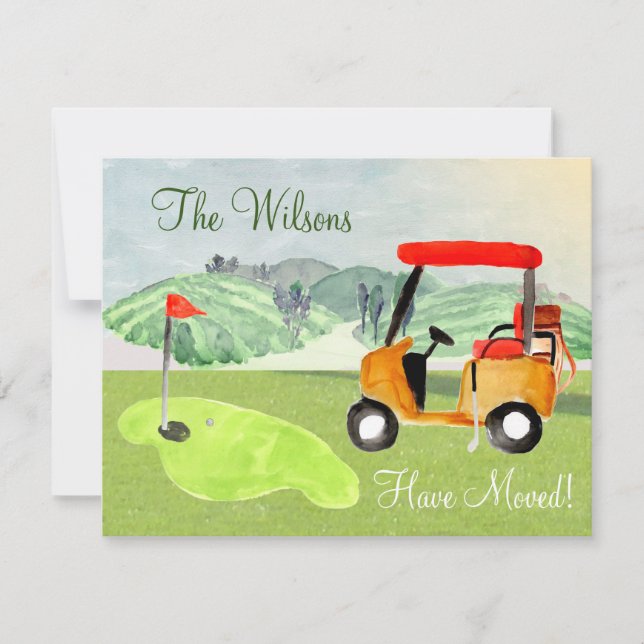 Wir haben Golf Cart-Grüntöne in Bewegung versetzt Ankündigung (Vorderseite)