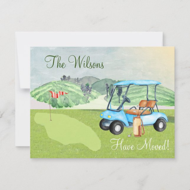 Wir haben Golf Cart-Grüntöne in Bewegung versetzt Ankündigung (Vorderseite)