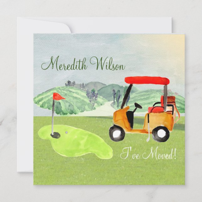 Wir haben Golf Cart-Grüntöne verschoben Sun Budget Ankündigung (Vorderseite)