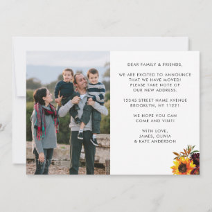 Wir haben Herbstsonnenblume verändert Neues Zuhaus Ankündigung