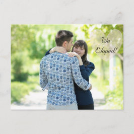 "Wir haben" Hochzeiten oder Elopement Ankündigunge Ankündigungspostkarte