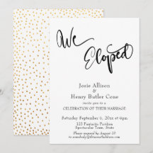 Wir haben Hochzeitsempfang, Gold Confetti