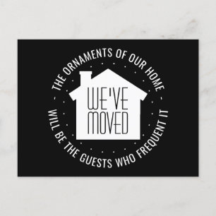 Wir haben Housewarming-Einladungs-neue Adresse Ankündigungspostkarte