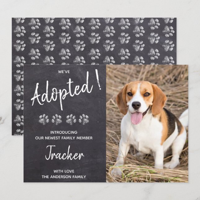 Wir haben Hunde retten Welpe neuen Begleiter Adopt Ankündigung (Vorne/Hinten)